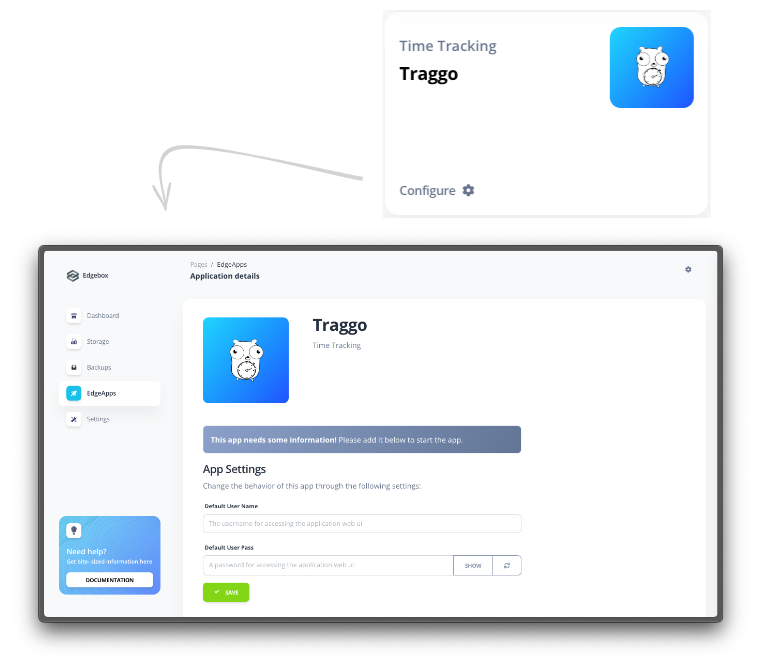 Configuring an EdgeApp